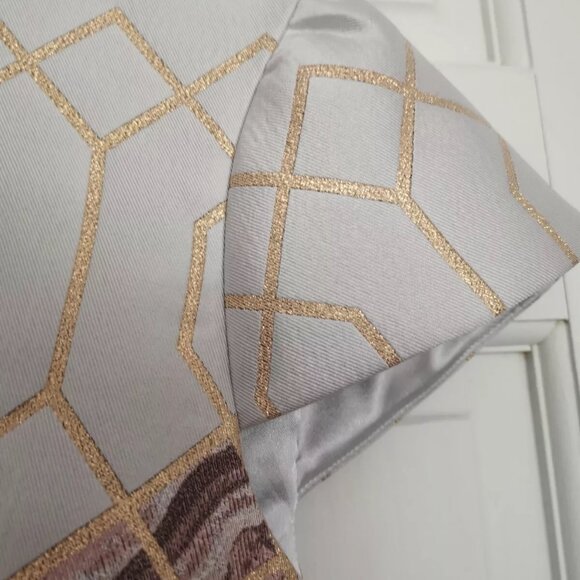 TED BAKER LONDON Ingrida Jacquard Dress Mid Rose Gold TB 4 sz - Picture 8 of 8